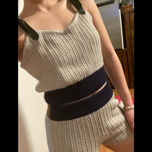 Knit tank and shorts set